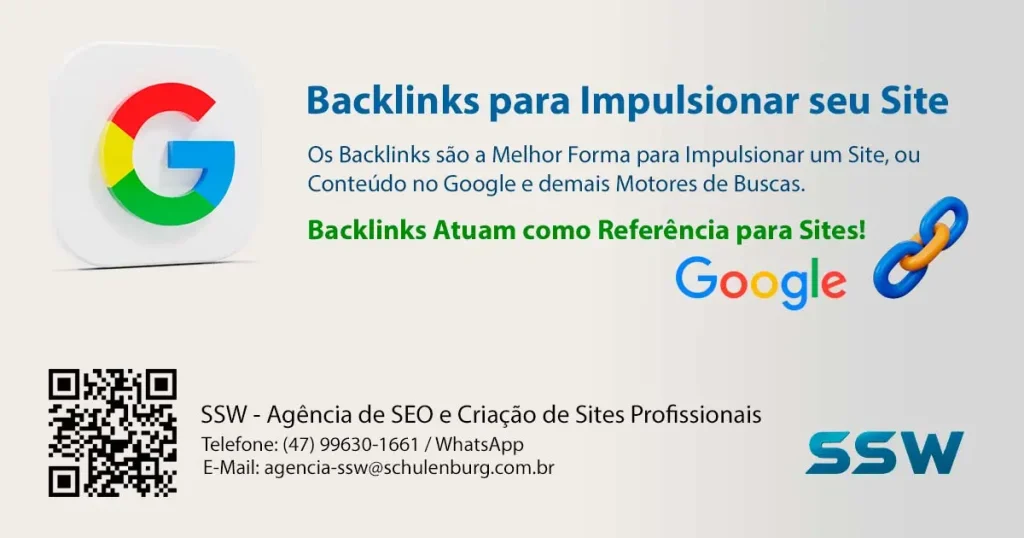 Backlinks para Impulsionar seu Site e Negócios. - SSW Agência de SEO e Criação de Sites em Blumenau/SC. Backlinks para Impulsionar seu Site e Negócios. - SSW Agência de SEO e Criação de Sites em Blumenau/SC.