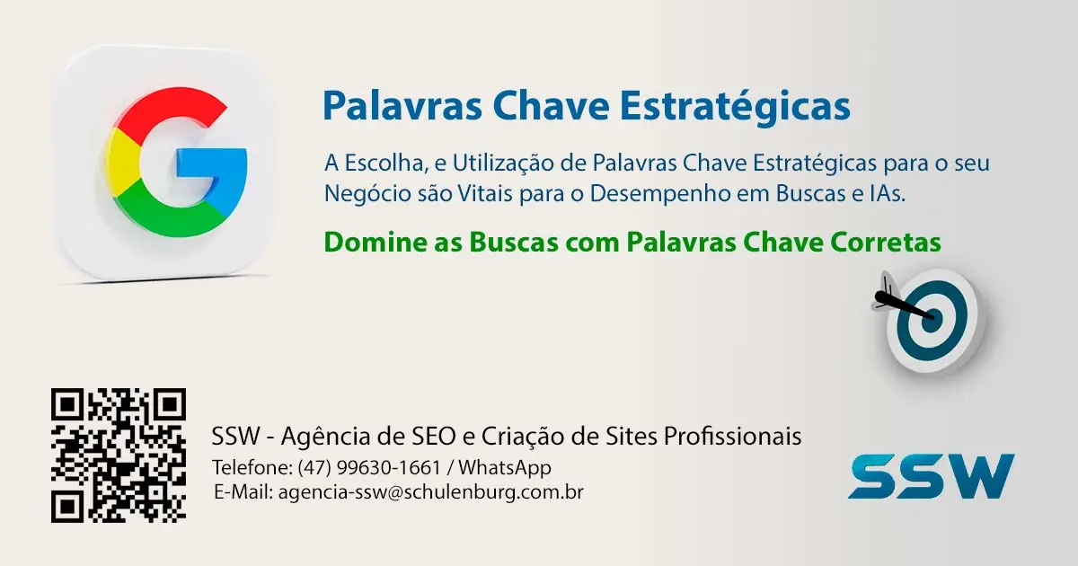 Palavras Chave Estratégicas para o Desempenho do seu Negócio. - SSW Agência de SEO e Criação de Sites em Blumenau/SC.