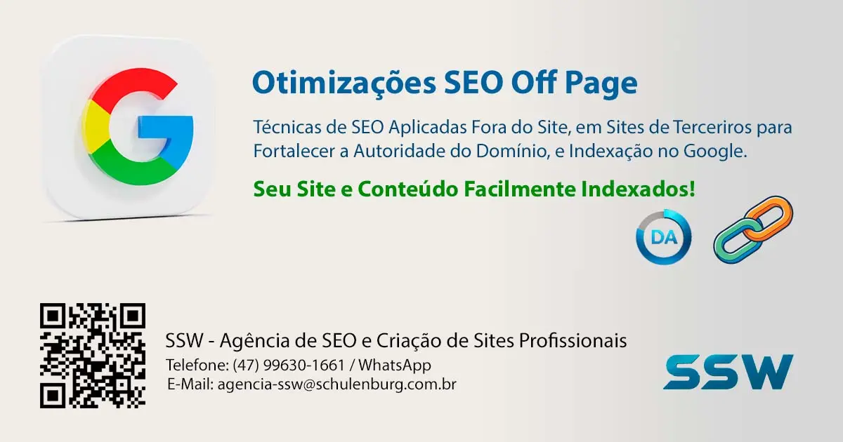 SEO Off Page em Blumenau, Vale do Itajaí. Otimização SEO Off Page. - SSW Agência de SEO e Criação de Sites.